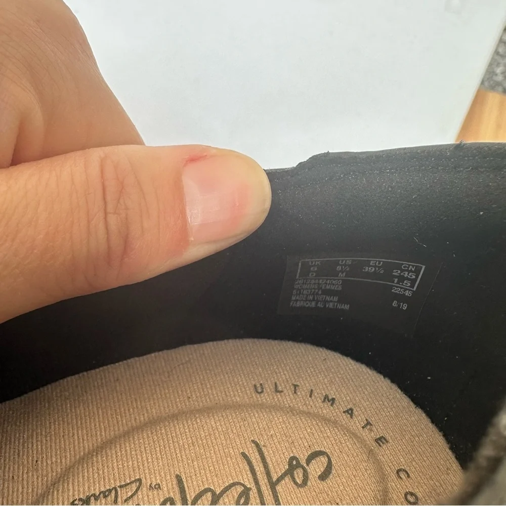 Clarks Collection Emslie Warren Block Heel Loafer/Bootie Size 8.5 - Picture 6 of 8